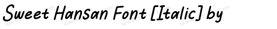 Sweet Hansan Font [Italic] by 7NTypes字体转换